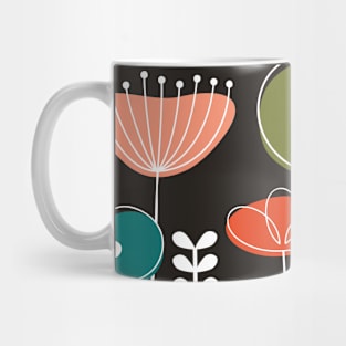 Mid Century Flowers Simple Mug